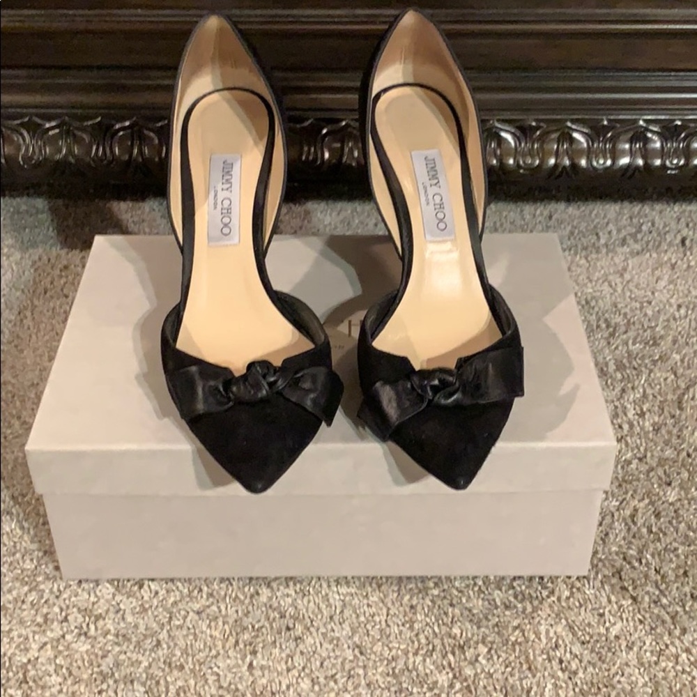 Jimmy Choo Twinkle Black Suede Pumps